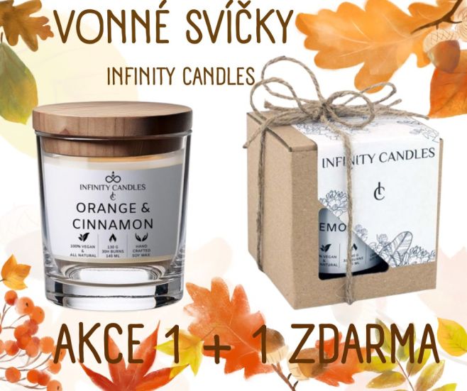 NOVINKA - VONNÉ SVÍČKY INFINITY CANDLES Teď je ten správný čas podtrhnout tu pravou podzimní atmosféru. Pro tuto...